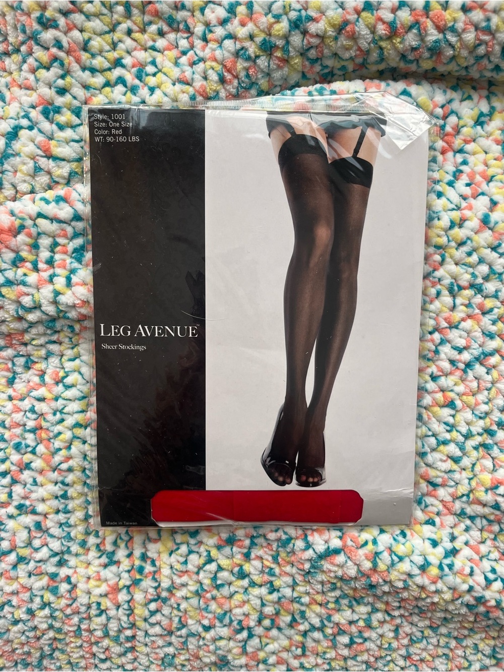 Leg Avenue red sheer stockings